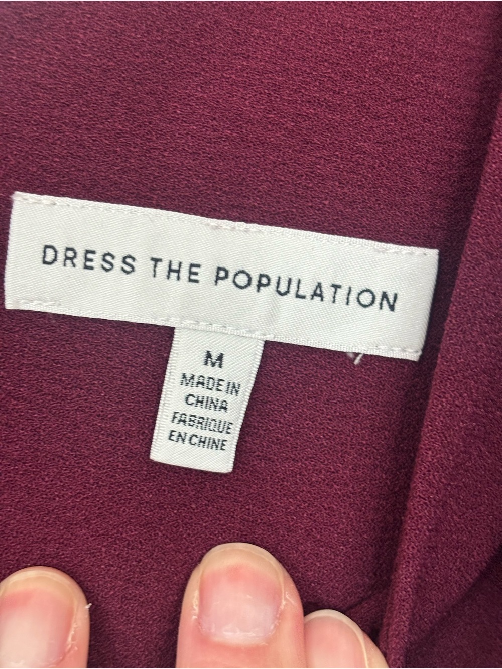 Dress the Population Plum V-Neck Midi Dress - Picture 5 of 8